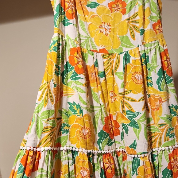 ❤️ FLYING TOMATO LINEN PORTOBAY MAXI DRESS, TROPICAL FLORAL PRINT, MEDIUM - Picture 15 of 16